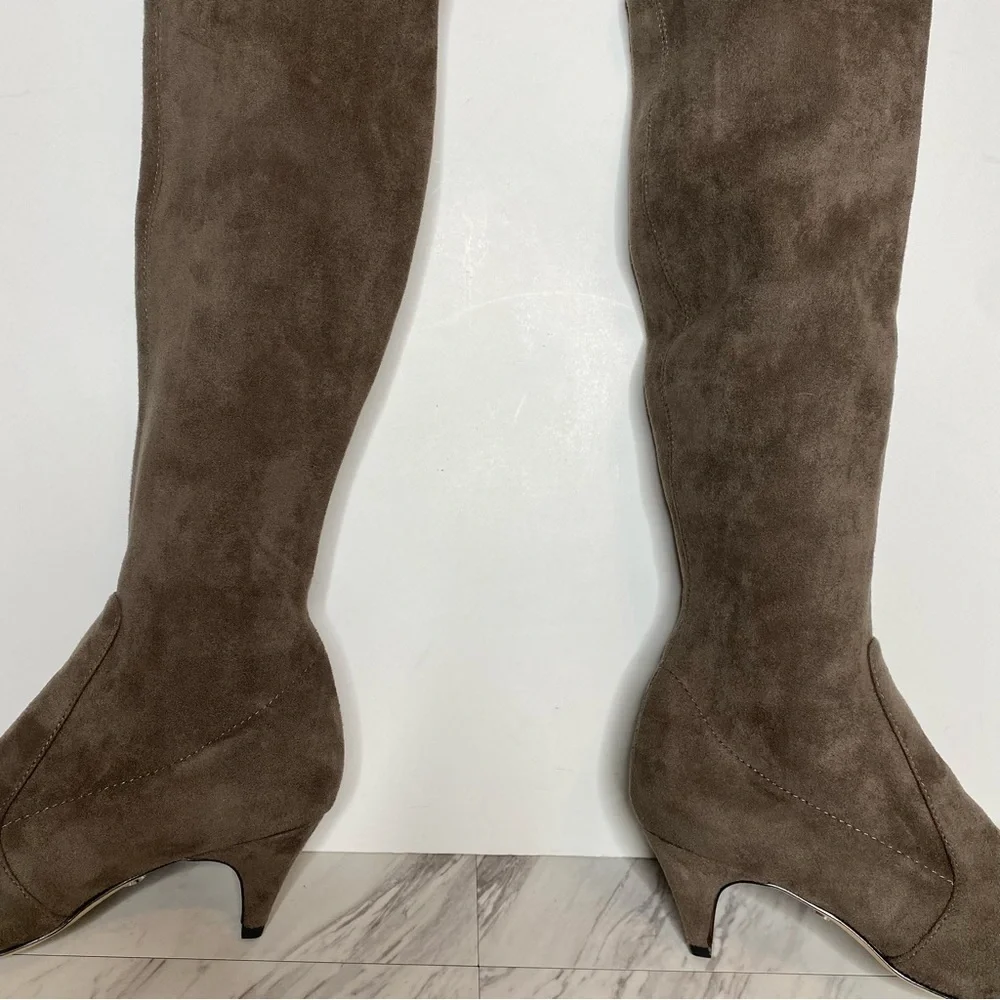 Sam Edelman Kristie Steel Grey Over the Knee Boot 6.5